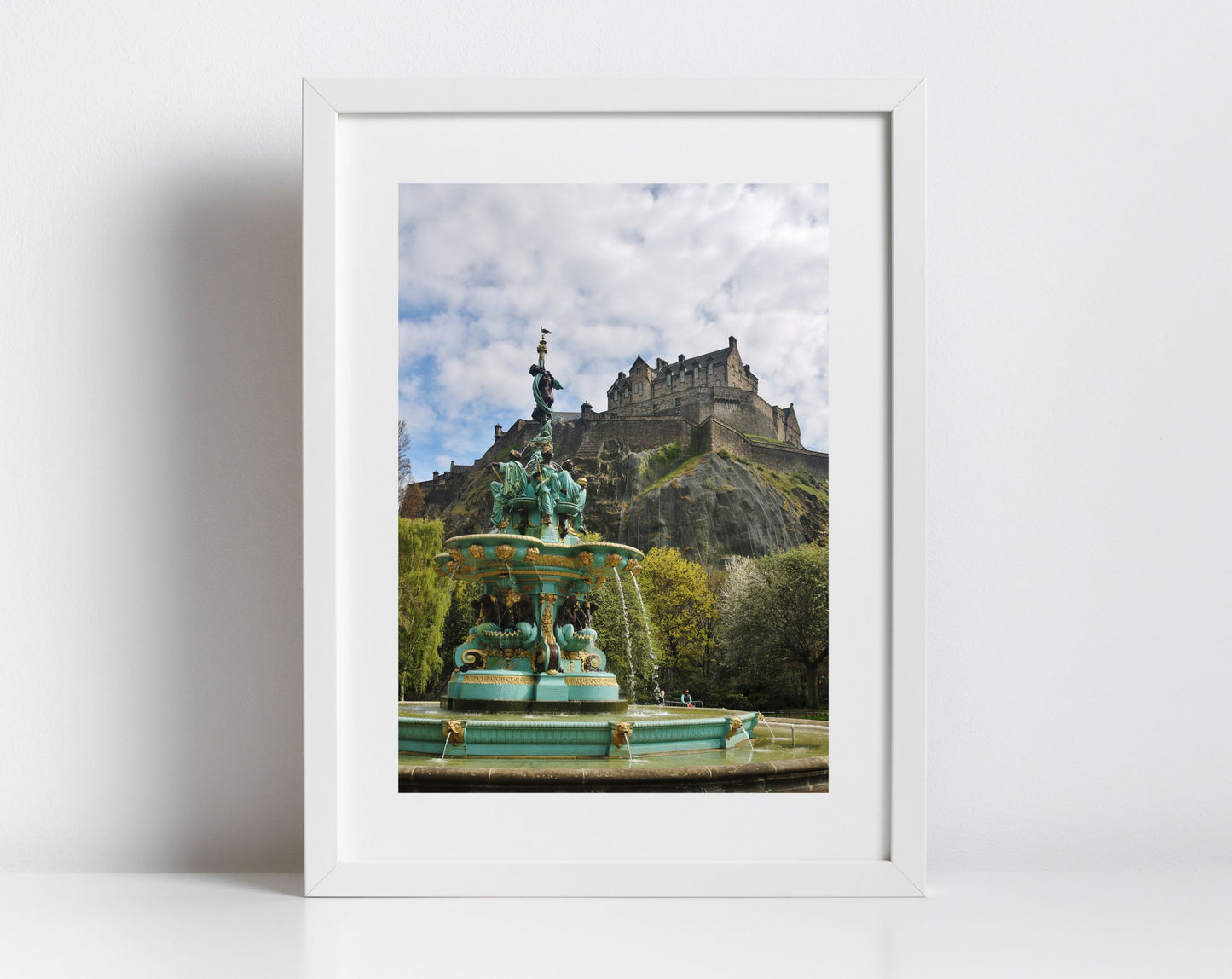 Edinburgh Castle Ross Fountain Photography Print