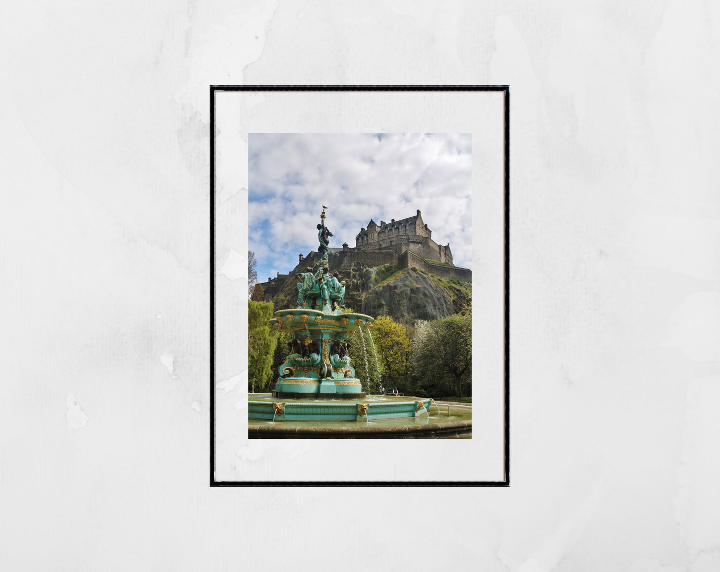 Edinburgh Castle Ross Fountain Photography Print