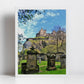 Edinburgh Castle St Cuthbert's Kirkyard Photography Print