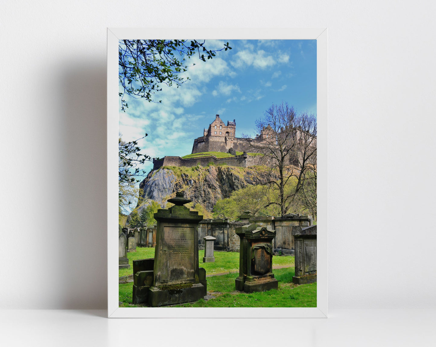 Edinburgh Castle St Cuthbert's Kirkyard Photography Print