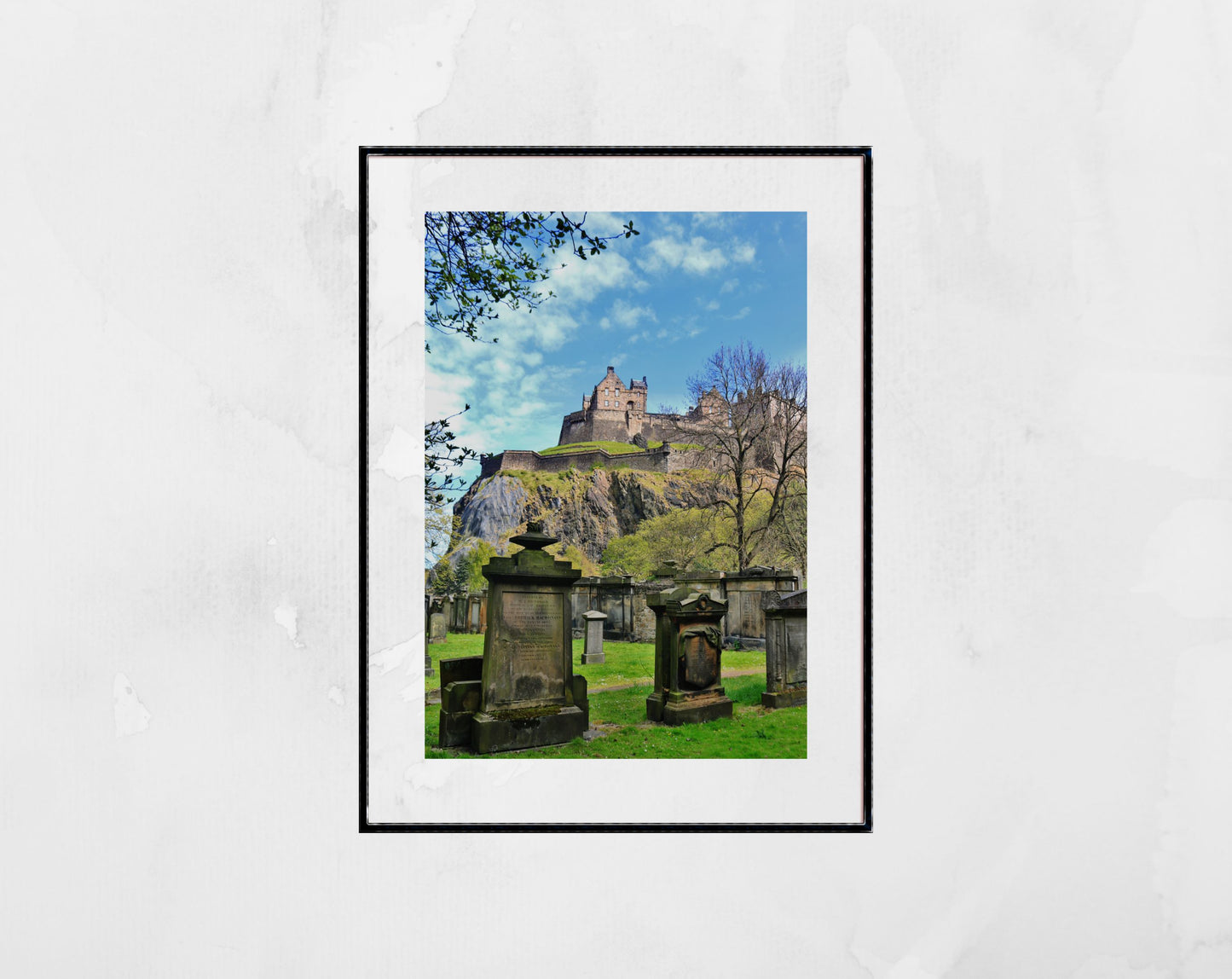 Edinburgh Castle St Cuthbert's Kirkyard Photography Print