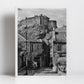 Edinburgh Vennel Steps Black And White Photography Print