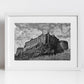 Edinburgh Castle Black And White Photography Print