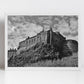 Edinburgh Castle Black And White Photography Print