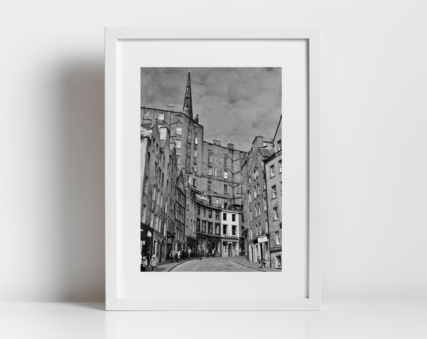 Victoria Street Edinburgh Black And White Photography Print