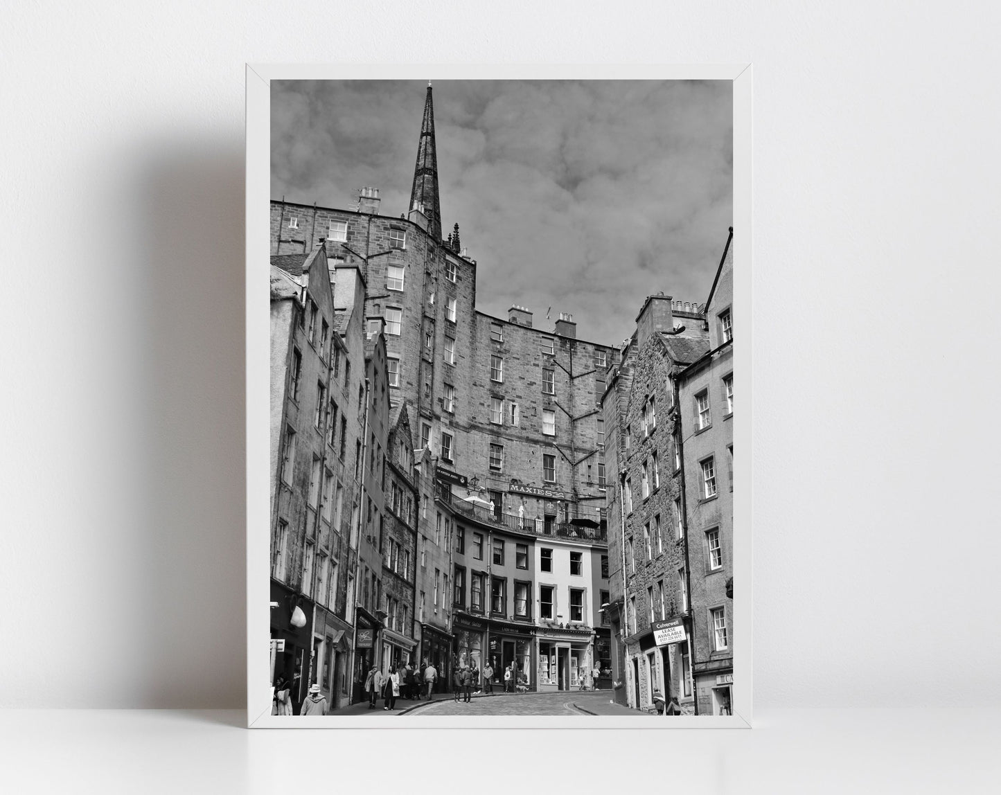 Victoria Street Edinburgh Black And White Photography Print