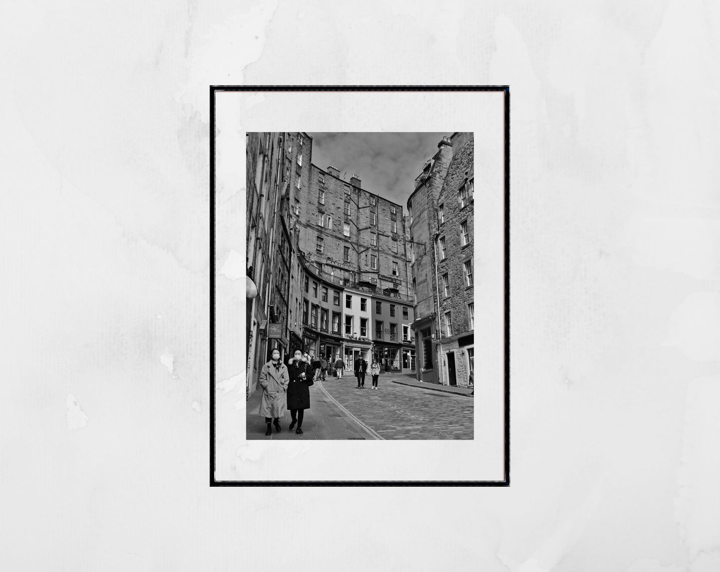 Victoria Street Edinburgh Black And White Photography Art Print