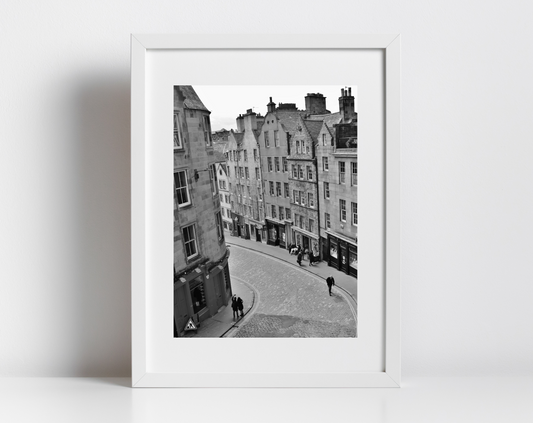 Victoria Street Edinburgh Black And White Photography Wall Art