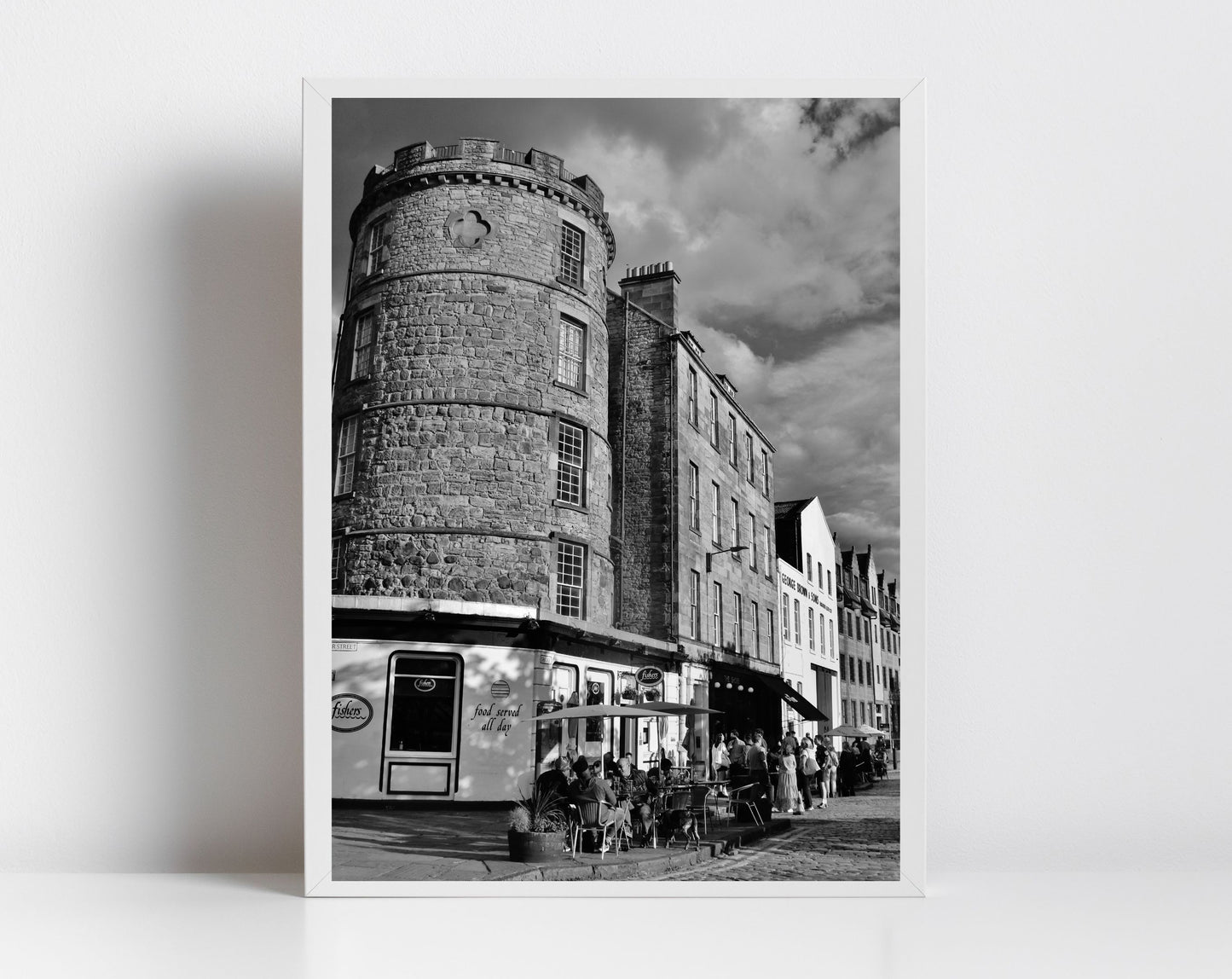 Leith Shore Edinburgh Black And White Photography Print