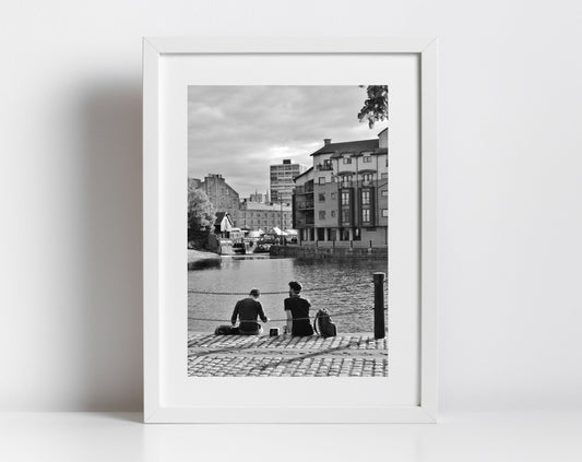 Leith Shore Edinburgh Black And White Photography Print Wall Art