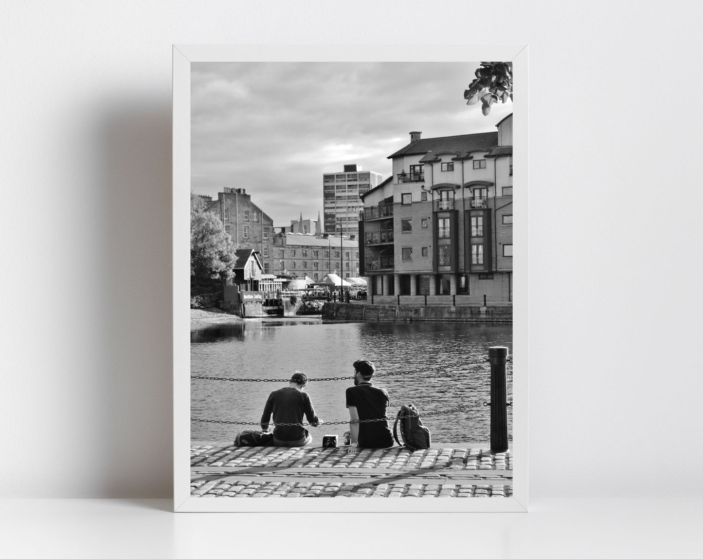 Leith Shore Edinburgh Black And White Photography Print Wall Art