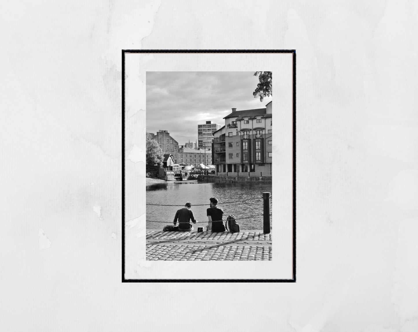 Leith Shore Edinburgh Black And White Photography Print Wall Art