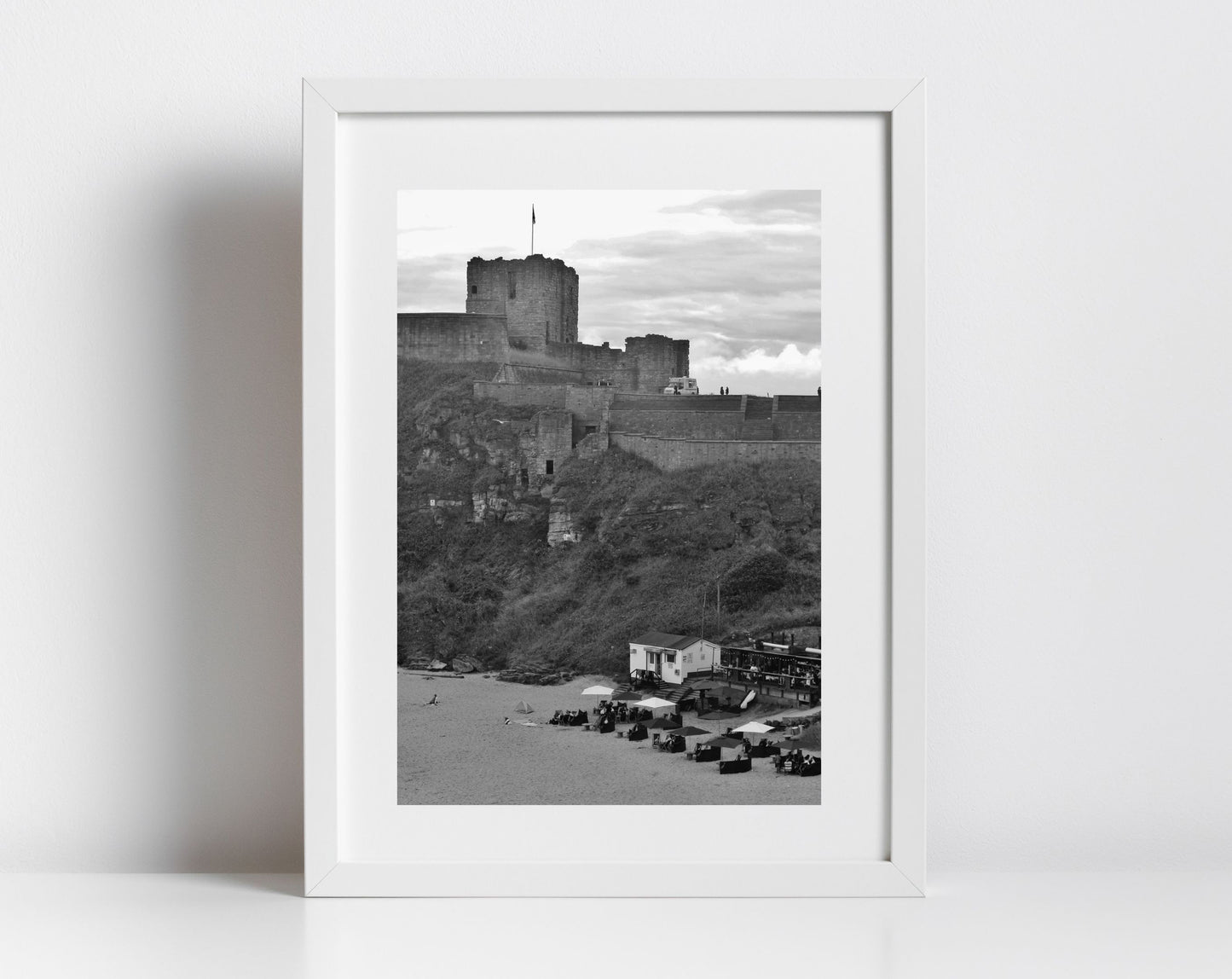 King Edward's Bay Tynemouth Black And White Photography Art Print