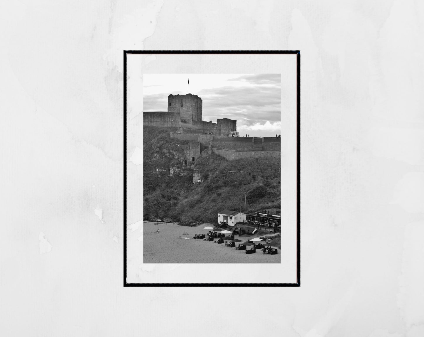 King Edward's Bay Tynemouth Black And White Photography Art Print