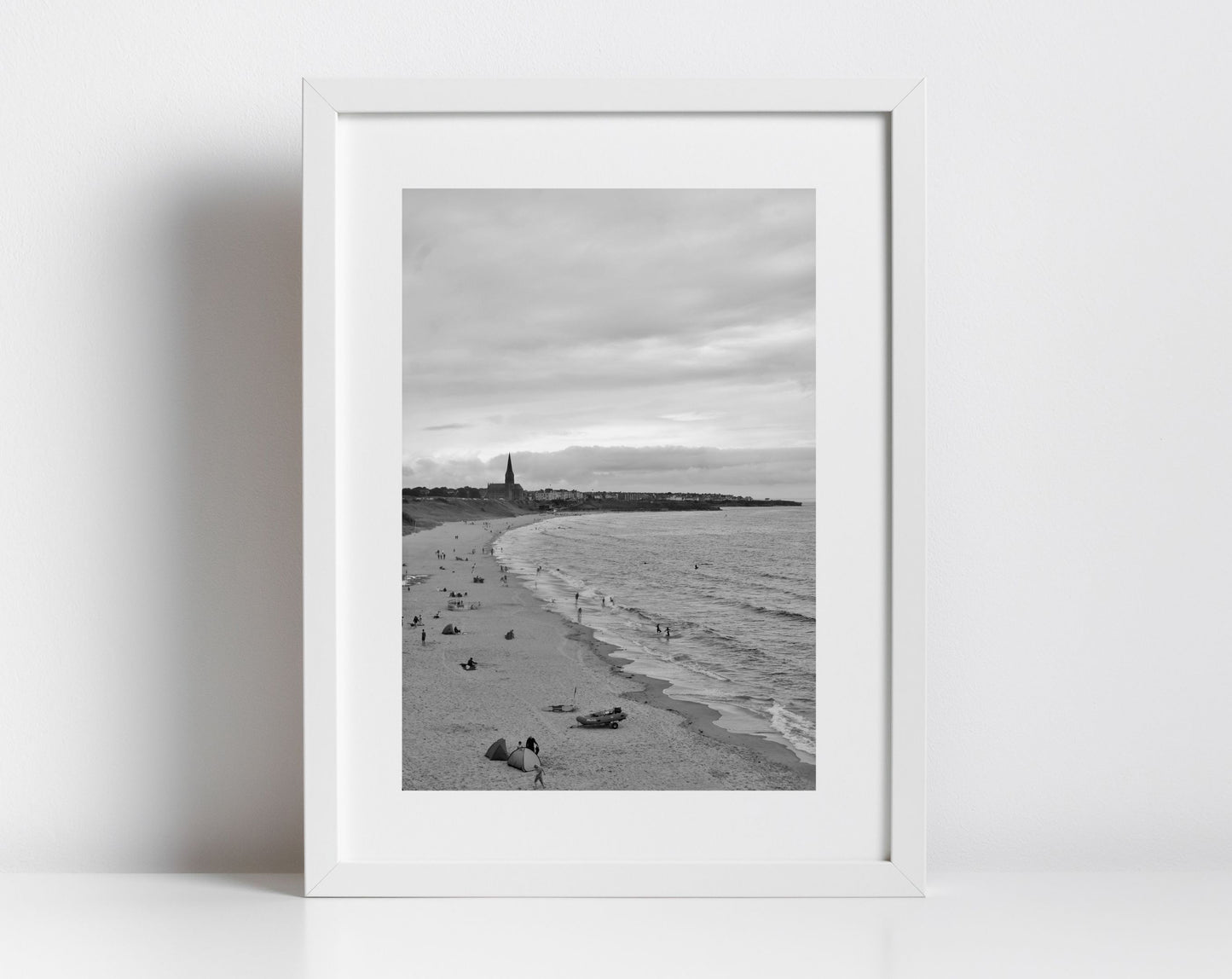 Long Sands Beach Black And White Print Tynemouth Photography