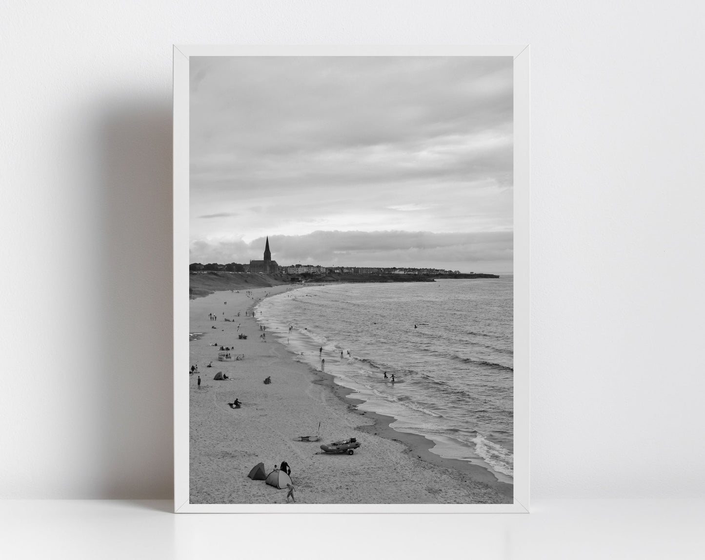 Long Sands Beach Black And White Print Tynemouth Photography