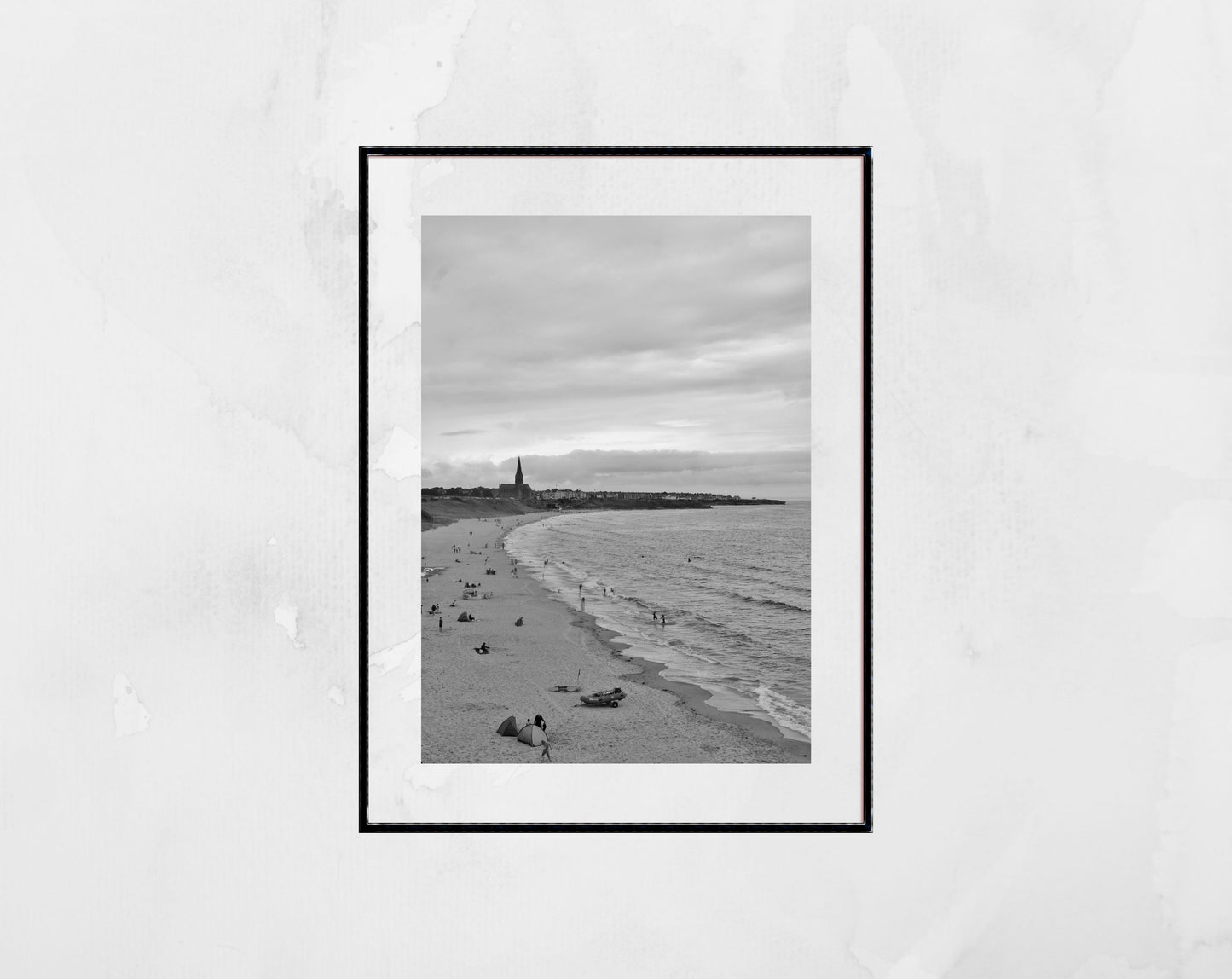 Long Sands Beach Black And White Print Tynemouth Photography