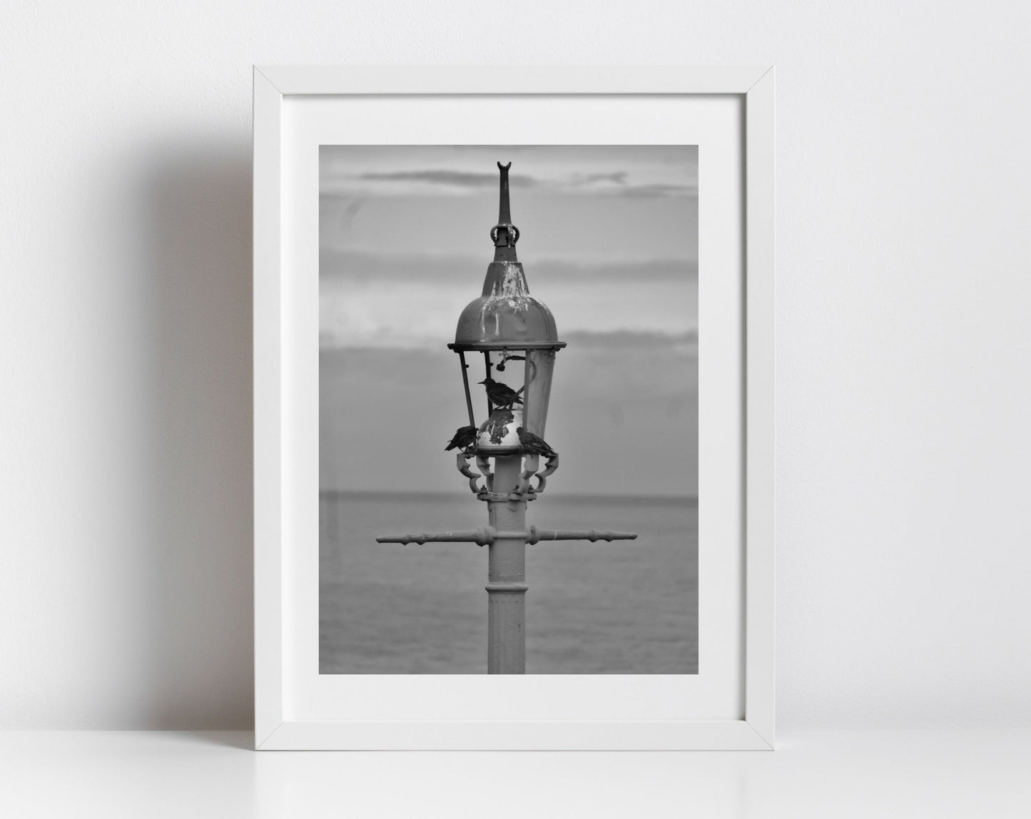 Whitley Bay Fart Lamp Black And White Print Fine Art Travel Photography