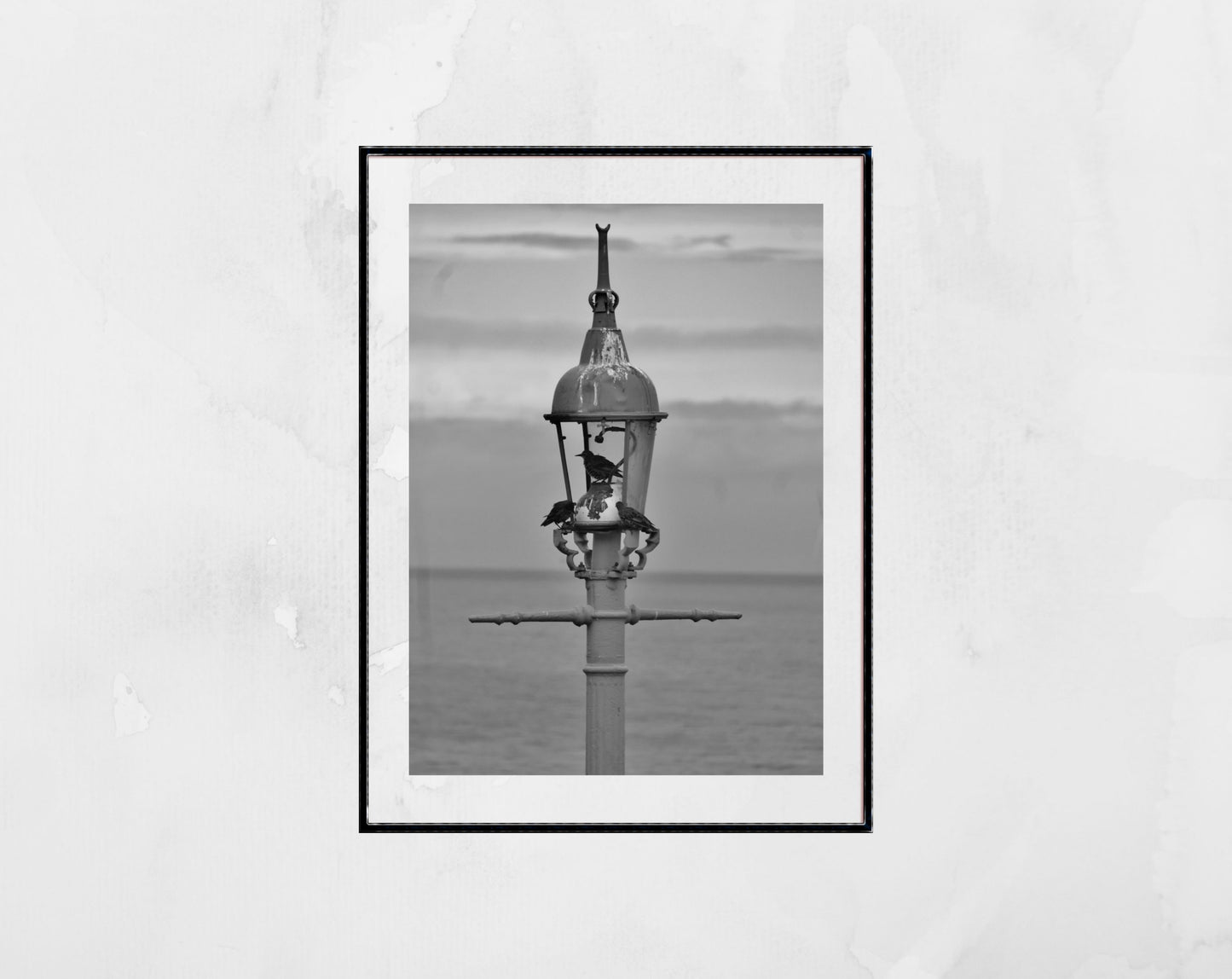 Whitley Bay Fart Lamp Black And White Print Fine Art Travel Photography