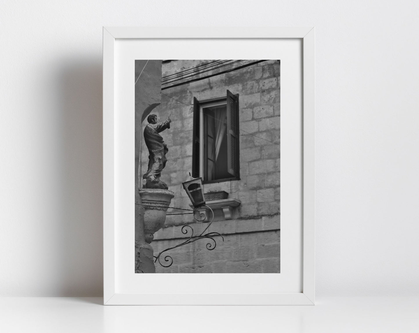 St Paul Art Niches of Malta Black And White Print Fine Art Travel Photography