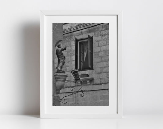 St Paul Art Niches of Malta Black And White Print Fine Art Travel Photography