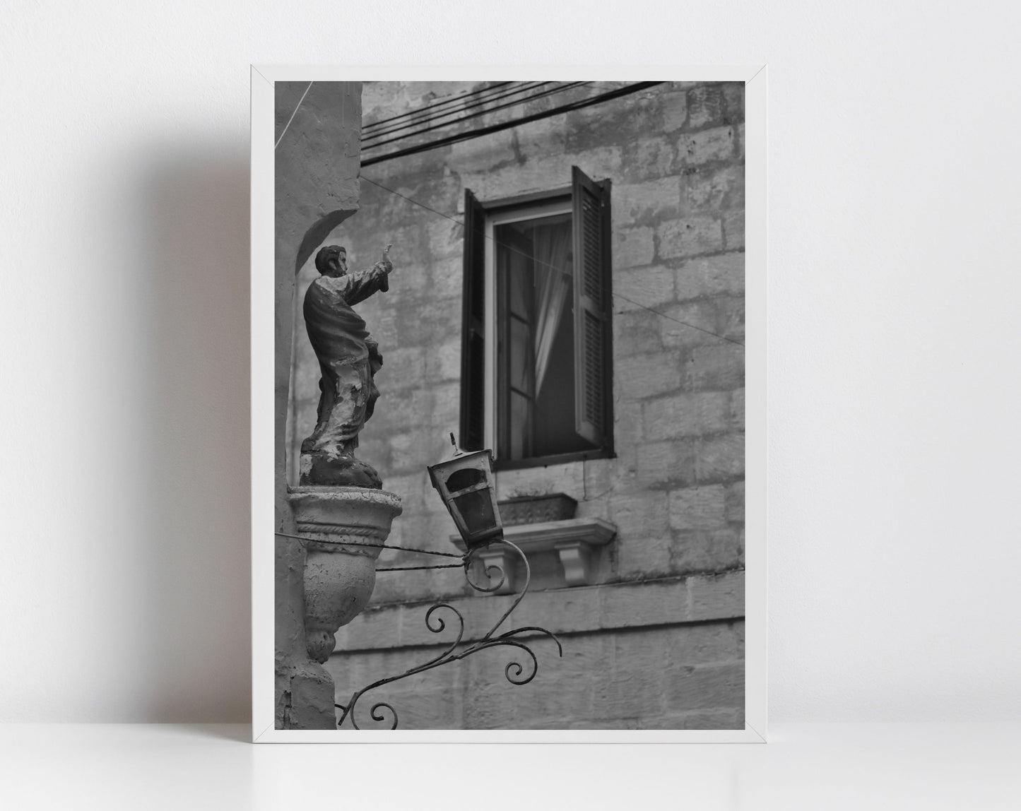 St Paul Art Niches of Malta Black And White Print Fine Art Travel Photography