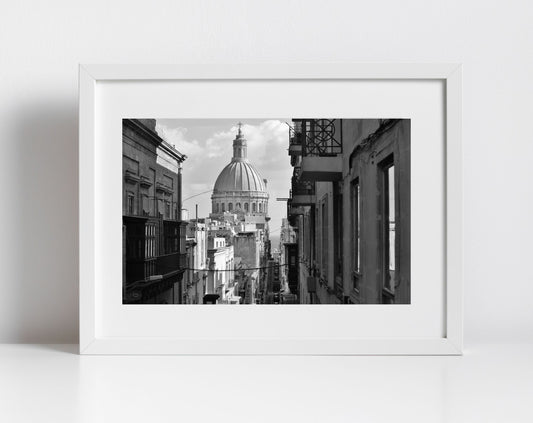 Valletta Malta Black And White Print Fine Art Travel Street Photography