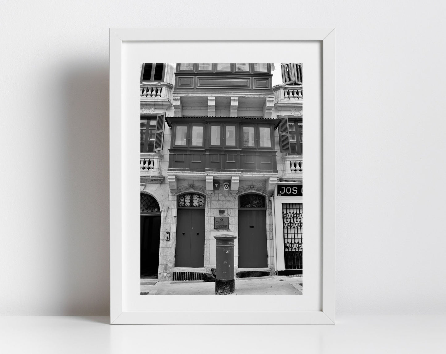 Valletta Malta Post Box Fine Art Travel Black And White Photography