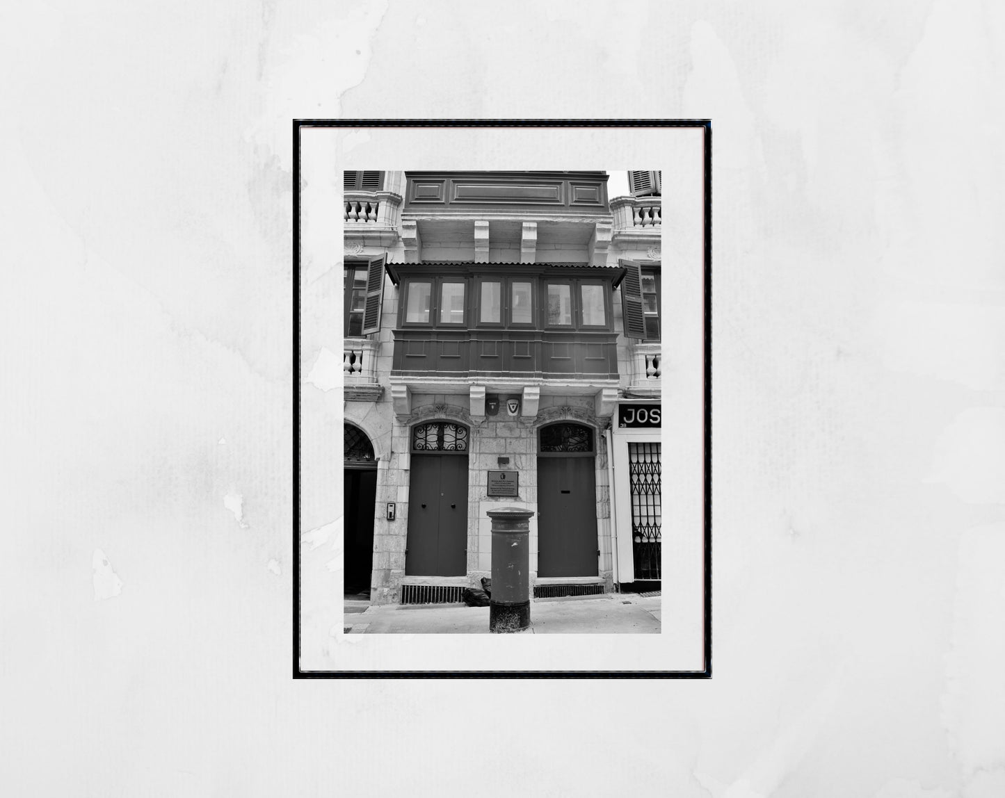 Valletta Malta Post Box Fine Art Travel Black And White Photography