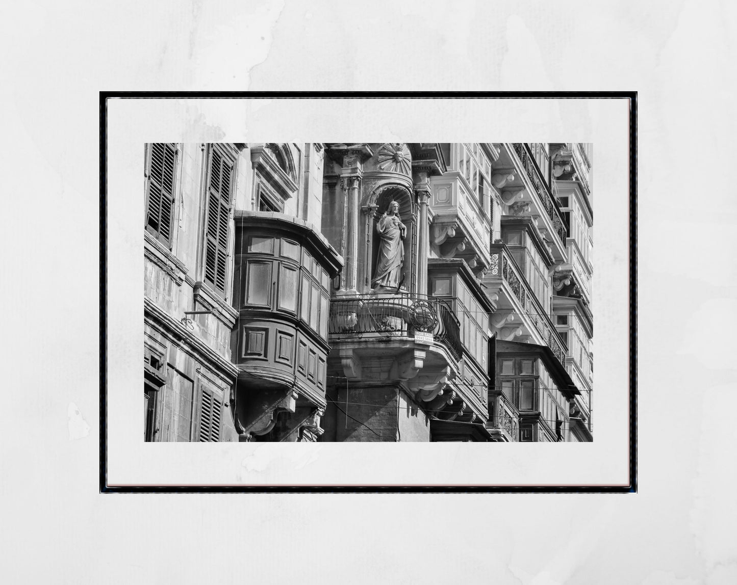 Niches of Malta Black And White Print Fine Art Travel Photography