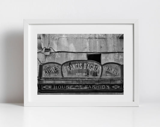 Valletta Malta Black And White Print Typography Fine Art Travel Photography (Copy)