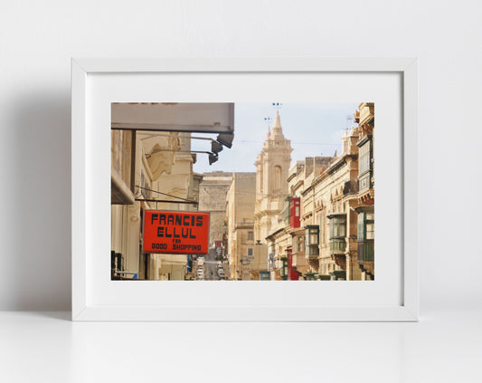 Valletta Malta Print Typography Poster Fine Art Travel Photography