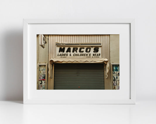 Marco's Valletta Malta Print Typography Fine Art Travel Photography