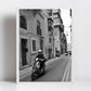 Valletta Malta Black And White Print Vespa Poster Fine Art Travel Photography