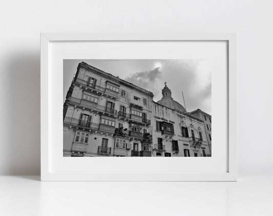 Sliema Malta Print Fine Art Travel Black And White Photography