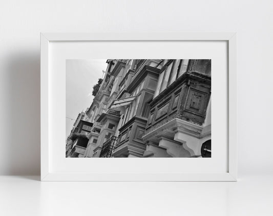 Valletta Malta Black And White Print Fine Art Travel Photography Baroque Architecture Picture (Copy)