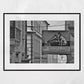 His Master's Voice HMV Poster D'Amato Records Valletta Malta Black And White Print