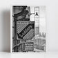 Valletta Malta Black And White Print Typography Poster Street Photography (Copy)