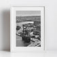 Malta Grand Harbour Black And White Photography Sailboat Print
