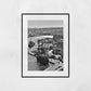 Malta Grand Harbour Black And White Photography Sailboat Print