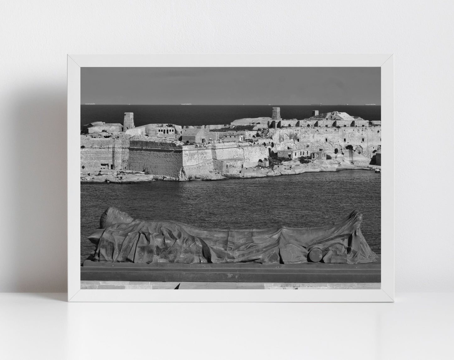 Unknown Soldier Valletta Malta Black And White Photography Print