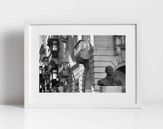 Enrico Mizzi Valletta Malta Black And White Photography Print