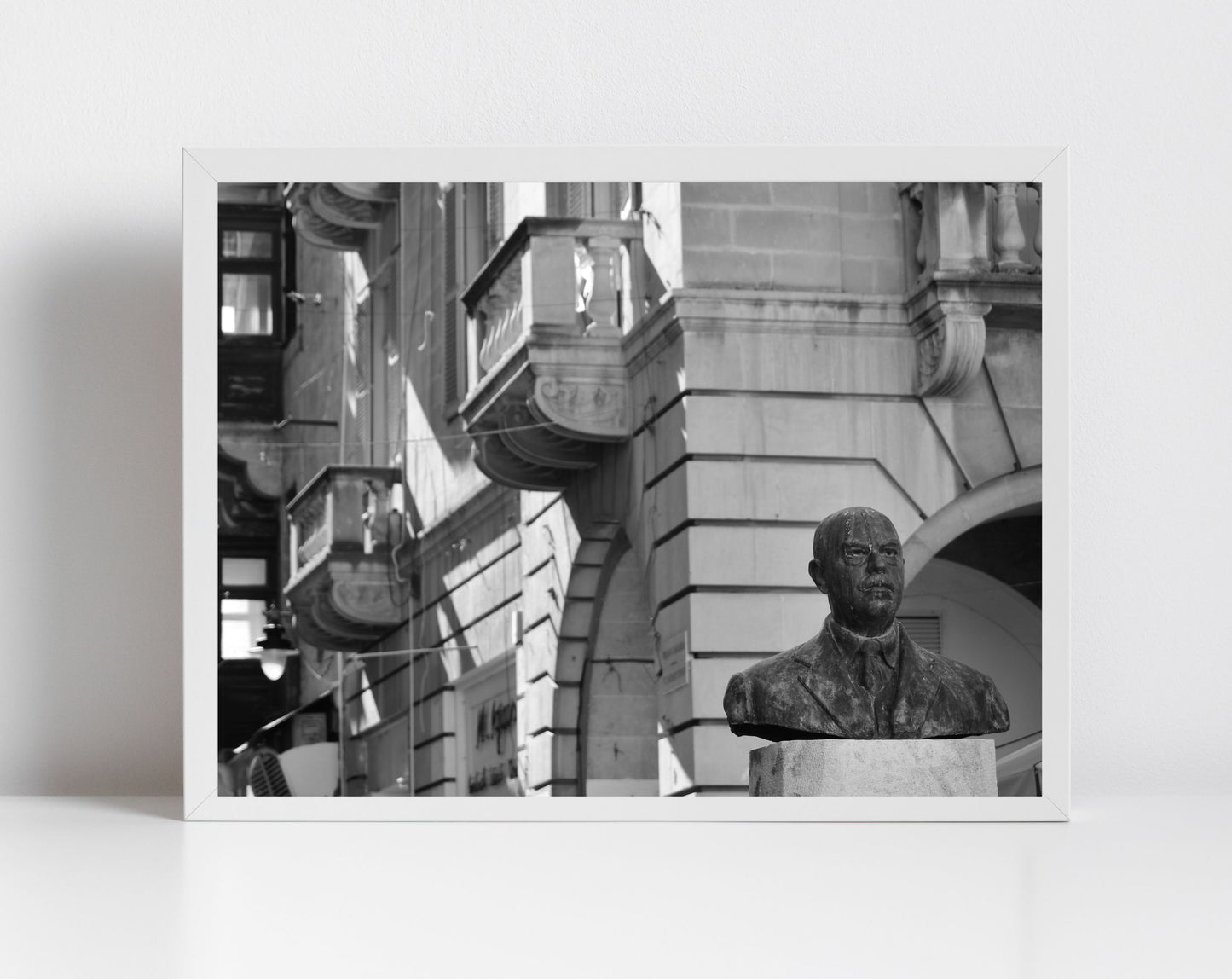 Enrico Mizzi Valletta Malta Black And White Photography Print
