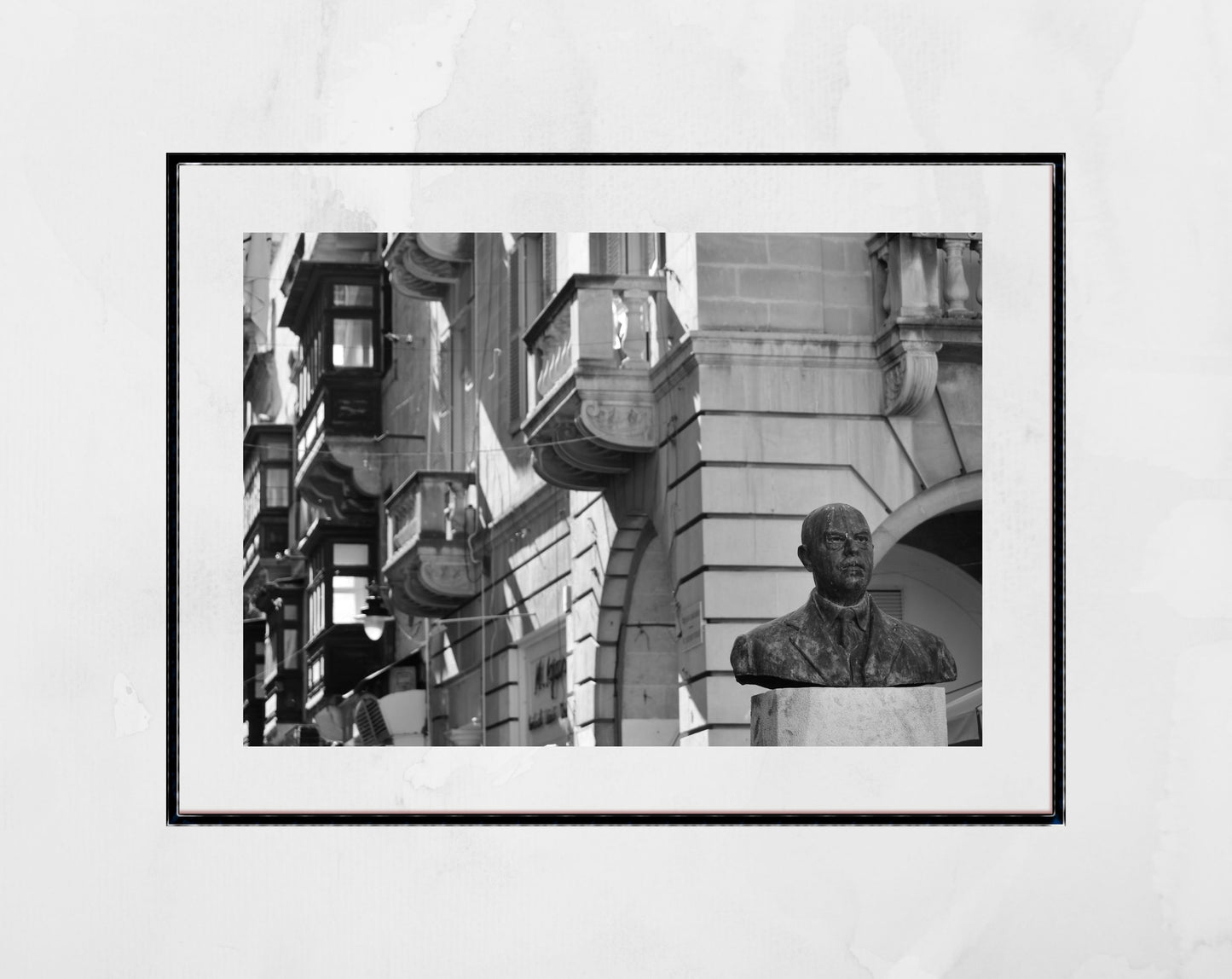 Enrico Mizzi Valletta Malta Black And White Photography Print