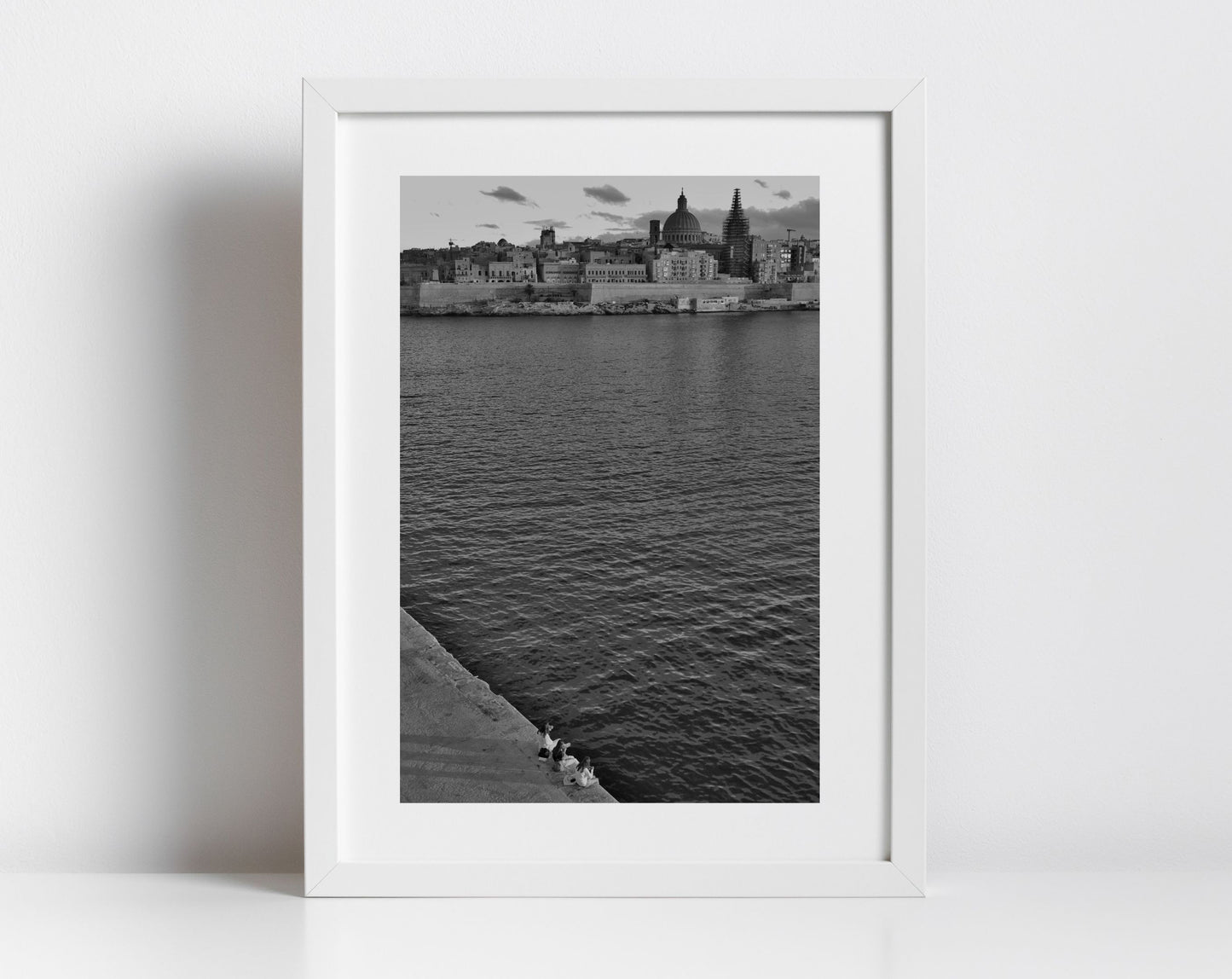 Valletta Malta Black And White Photography Art Print