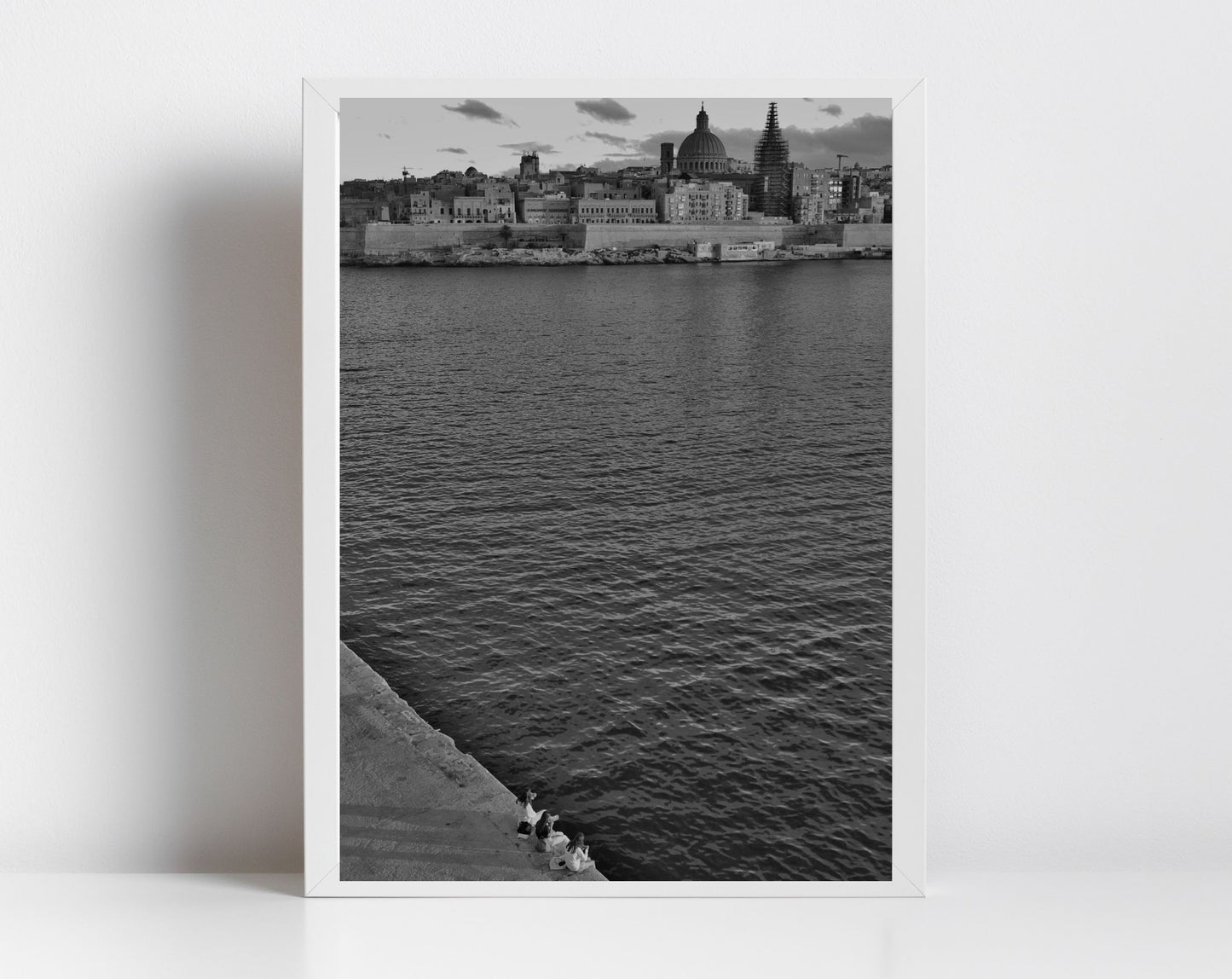 Valletta Malta Black And White Photography Art Print
