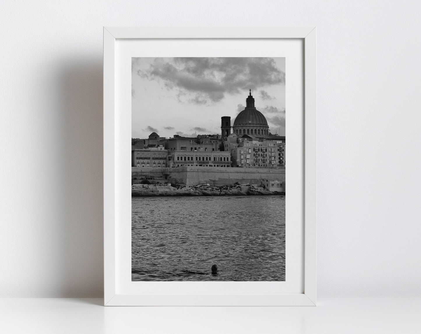 Valletta Malta Black And White Photography Art Print