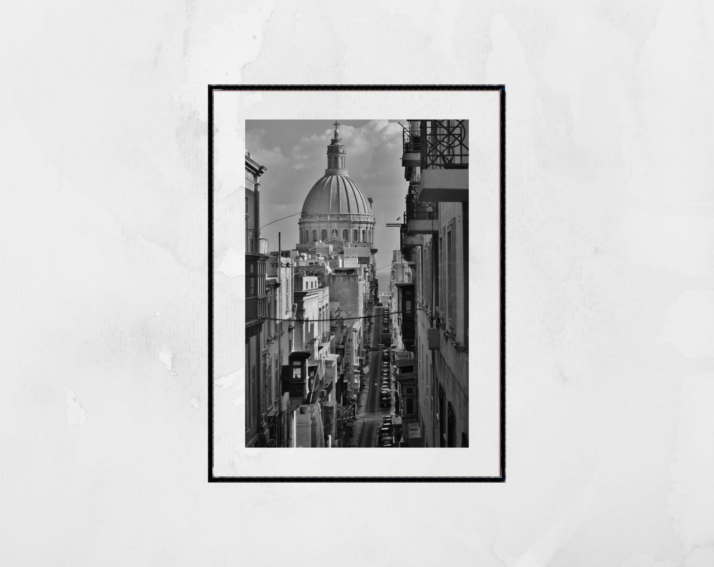 Old Mint Street Valletta Malta Print Fine Art Travel Black And White Photography