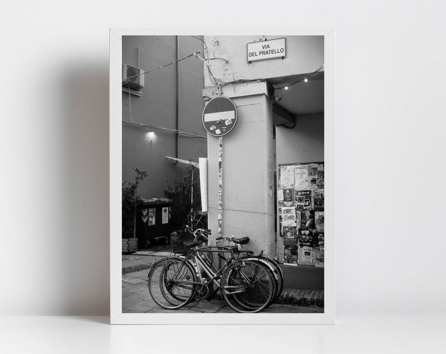 Via Del Pratello Bologna Black And White Photography Print