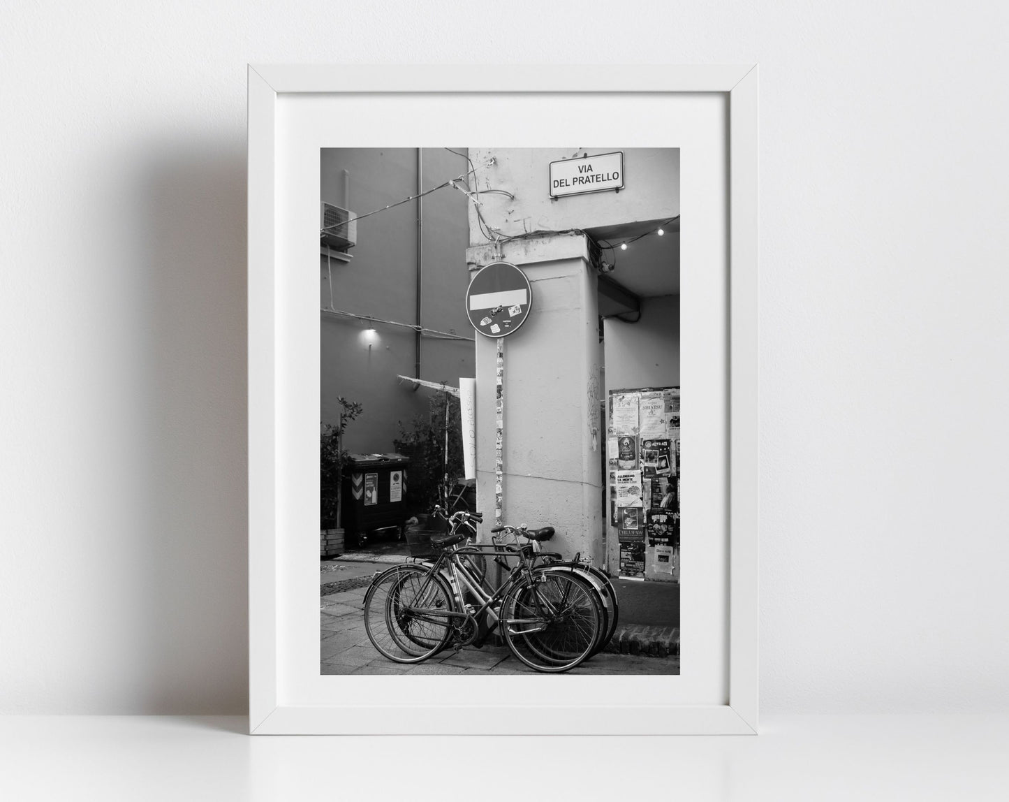 Via Del Pratello Bologna Black And White Photography Print